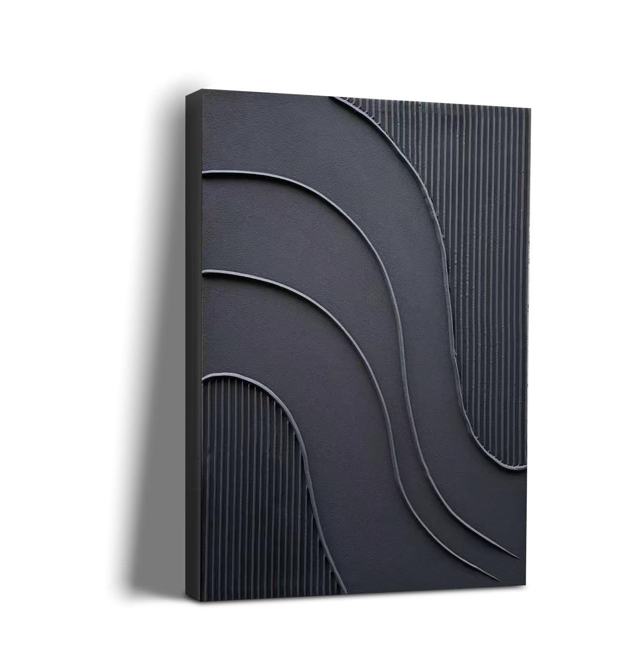 Amazon.com: NANKAI Hand-Painted Thick Texture Black Minimalist Oil